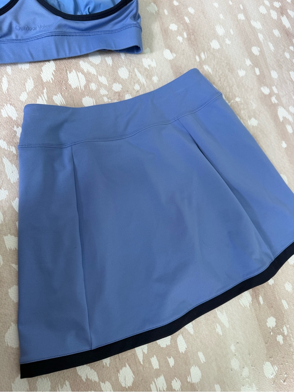 Outdoor Voices Light Blue and Navy Skort Set SKIRT SMALL BRA MEDIUM - Picture 11 of 11
